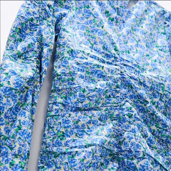 Zara flower printed cotton blouse - Picture 12 of 13